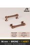 Zümra Bronze 96 mm Handle—Luxury Country Kitchen Cabinet and Drawer Handle - 3