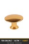 Mussel Gold Button Handle Luxury Country Kitchen Furniture Cabinet Drawer Handle 35 mm Diameter - 3