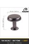 Vera Matte Smoked Button Handle Luxury Country Kitchen Furniture Cabinet Drawer Handle 25 mm Diameter - 4