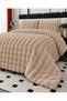 LA LUNE HOME Rabbit-Hair Bubble-Embossed Double-Size Bedspread Set, 220x240 cm, Welsoft Fleece Sleep-Friendly Padded, Includes 2 Pillowcases and a Carry Bag - 6