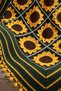 Sunflower - Hand Knitted Sofa Shawl & Knee Blanket & TV Blanket - 2