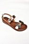 Tan Genuine Leather Women's Sandals K374680603 - 6
