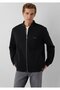 Black Sweatshirt with Zipper 0S20054-900 - 2
