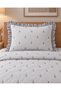 Marshmallow Ruffled Bedspread Set (Single / 180x240) Anchor Pattern, Gray - 8