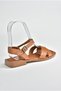 Tan Genuine Leather Cross Strapped Daily Women's Sandals M291041503 - 7