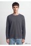 Men's Anthracite Long Sleeve Combed Turbulence Sweatshirt - 4