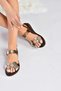 Tan Genuine Leather Women's Sandals K374680603