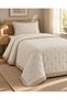 Marshmallow Ruffled Bedspread Set (Single / 180x240) PATTERN: BEIGE - 9