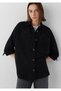 Soft-Premium Black Oversized Shirt / Loose Fit 1211019-900