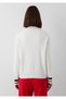 High Collar Ecru Sweater Loose Fit / Comfortable Cut 1710949-70057 - 5