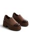 V272906404 Brown Fabric Thick Soled Women's Shoes - 5