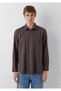 Striped Brown Shirt Regular Fit / Normal Cut 0211712-91751 - 3