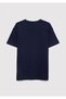 Printed Navy Blue T-Shirt Loose Fit / Relaxed Comfortable Cut 6610514-84371 - 3