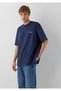 Jeans Navy Blue T-Shirt Oversize / Wide Cut 0613676-70490 - 2