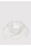 Flower Embroidered Ecru Bandana 1920022-70053 - 2