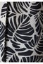 Printed Black Buttoned Dress 1310673-84587 - 7