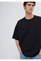 Mvjns Printed Black Interlock T-Shirt Boxy Fit 0613306-900 - 2