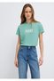 Printed Green T-Shirt Regular Fit / Normal Cut 1612232-71480 - 2