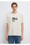 Printed Beige T-Shirt Loose Fit / Relaxed Comfortable Cut 0613630-70134 - 3