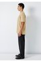 Pocket Detail Beige Basic T-Shirt Loose Fit / Comfortable Cut 066248-70204 - 3