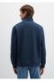 Semi-Zip Navy Blue Basic Sweatshirt 0S10278-70490 - 5