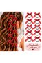 Children's Hair Clips with Bow Detail, Set of 10, Red