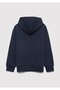 Logo Printed Navy Blue Hooded Sweatshirt 6610110-70490 - 4