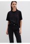 Logo Printed Black T-Shirt Loose Fit 1612122-900