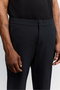 Men's Black Elastic Waist Zipper Placket Woven Technical Jogger A62Y3414 - 2