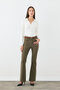 Flare Fit Canvas Pants - Khaki - 4