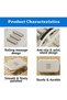 Ergonomic Under Desk Footstool with Massage Rollers and Rocking Function,White and Gray - 6