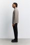 Men's Mink Stand Collar Zippered Cardigan with Chest Pocket Detail and Flexible Printed Technical Design A62Y1327 - 5