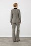 Houndstooth Blazer Jacket with Embellished Collar - Green - 5