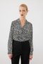 Flare Leg Fabric Trousers - Black - 5