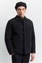 Men's Black Classic Collar Lightweight Windproof Technical Fabric Comfort Fit Coat A62Y6131 - 6