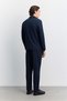 Men's Navy Blue Mono Jacket, Side Pockets, Zipper Detail, Snap Closure, Technical Classic Jacket A62Y4000 - 4