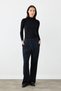 Pleated Straight-Leg Striped Trousers - Navy Blue