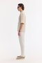 Men's Beige Double Breasted Soft Touch Short Sleeve Comfort Fit Shirt A61Y2096 - 4