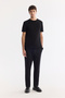 Men's Black Crew Neck Printed Bi-Stretch Interlock Regular Fit T-Shirt A61Y1138 - 7