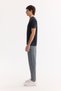 Men's Black Crew Neck Soft Touch Bi-Stretch Printed Regular Fit T-Shirt A52Y1022 - 3