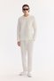 Men's Ecru Crew Neck Cotton Easy-Iron Regular Fit Sweatshirt A61Y1207 - 7