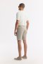 Men's Beige Side Elasticated Ribbed Bi-Stretch Slim Fit Chino Shorts A51Y3730 - 3