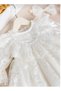 Barbosa Baby Girl Lace Dress, Newborn Luxury 4-Piece Outfit Set - for Hospital Discharge and Baby Showers. - 3