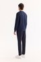 Men's Black Crew Neck Cotton Bi-Stretch Printed Regular Fit Sweatshirt A52Y1215 - 4