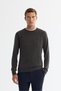 Men's Anthracite Crew Neck Non-Pilling Knitwear Sweater E 005000
