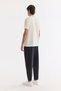 Men's Ecru Crew Neck Printed Soft Touch Regular Fit T-Shirt A61Y1060 - 4