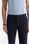 Men's Navy Blue Side Waist Elastic Wafer Chino Trousers B 003033 - 3