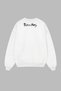 Universe Criminal Printed Hoodless Basic Oversize Unisex White Sweatshirt - 2