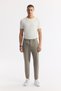 Men's Oil Green Classic Waist Cotton Jersey Carrot Fit Pants A51Y3013