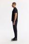 Men's Black Crew Neck Printed Bi-Stretch Interlock Regular Fit T-Shirt A51Y1162 - 3